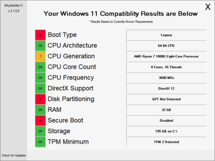 Windows 11 compatibility app checker