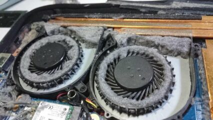 Clogged laptop fans