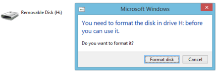 Need to format the drive before using it